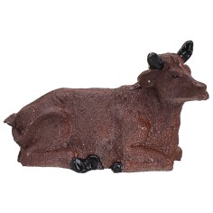 Bue sdraiato in resina cm 5