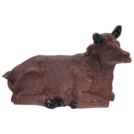 Bue acostado en resina de 5 cm Mundo Belenes