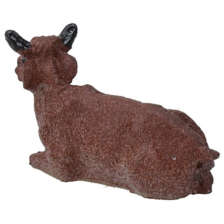 Bue sdraiato in resina cm 5