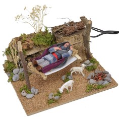 Dormiente sull'amaca in movimento10 cm