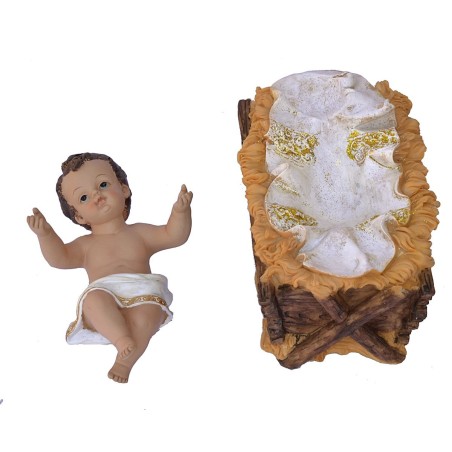 Set 11 personaggi con Natività in resina 60 cm Mondo Presepi