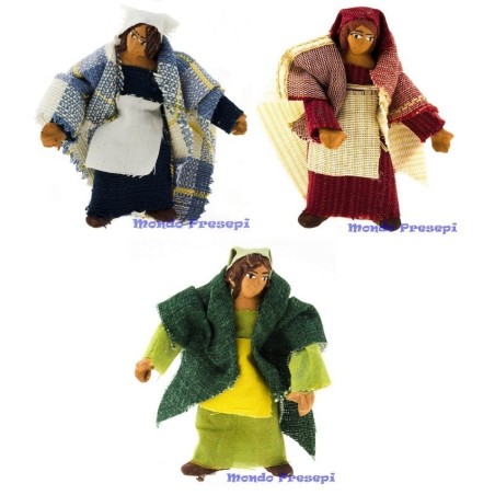 Mujer de pie articulada cm 7-8 Mundo Pesebres