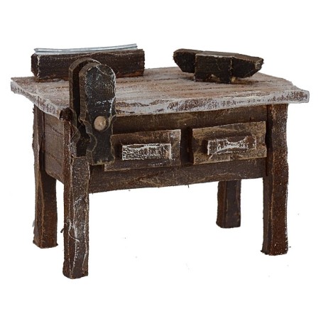 Banco da lavoro di un falegname cm 7x4x4,6 h per statue da 10