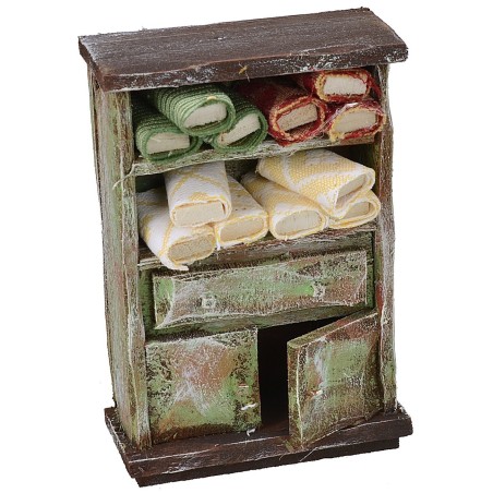 Mueble con retales cm 7x3x10,5 h Mundo Belenes