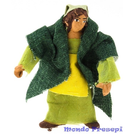 Mujer de pie articulada cm 7-8 Mundo Pesebres