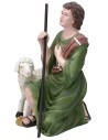 Pastore inginocchiato con pecora in resina serie 40 cm