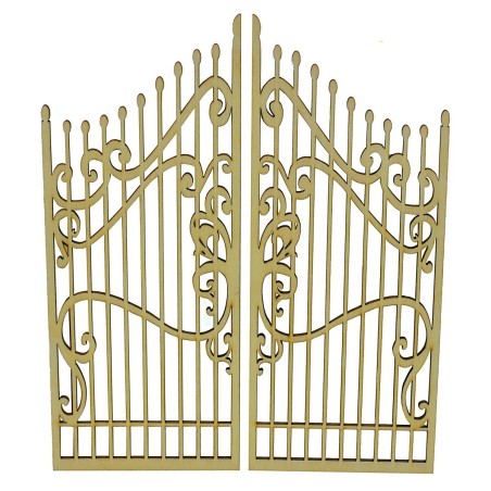 Cancello 2 ante a scalare in legno cm 20x0,3x25 h