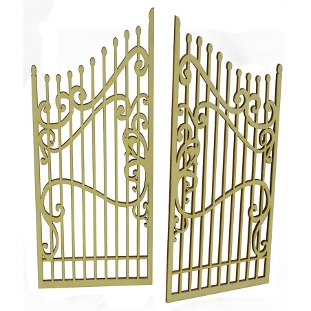 Puerta de 2 hojas escalonada en madera de 20x0,3x25 cm h Mondo Presepi