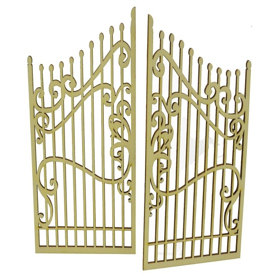 Puerta de 2 hojas escalonada en madera de 20x0,3x25 cm h Mondo Presepi