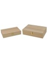 Set due scatole rettangolari in legno