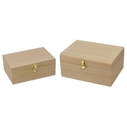 Conjunto de dos cofres de madera