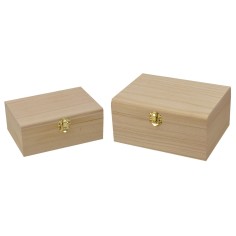 Set de dos cofres de madera Mondo Presepi