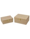 Conjunto de dos cofres de madera