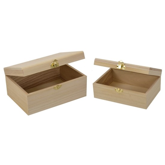 Set due cofanetti in legno