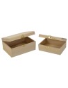 Conjunto de dos cofres de madera
