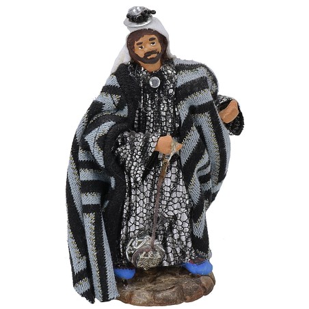 Conjunto de 3 Reyes Magos de 12 cm con ropa de tela Mundo Pesebres