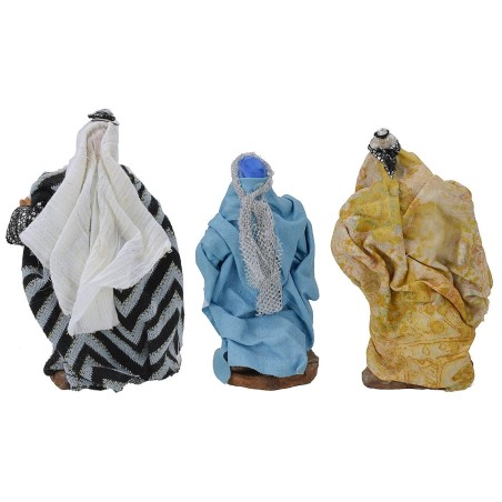 Set 3 Re Magi 12 cm vestiti in tessuto