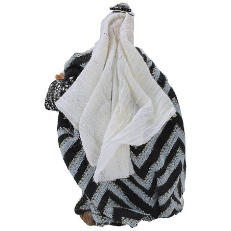 Conjunto de 3 Reyes Magos de 12 cm con ropa de tela Mundo Pesebres