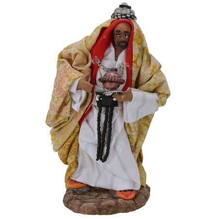 Set 3 Re Magi 12 cm vestiti in tessuto Mondo Presepi