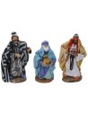 Set 3 Re Magi 12 cm vestiti in tessuto