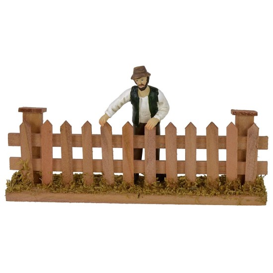 Hombre asomado 9 cm en resina Mundo Pesebres