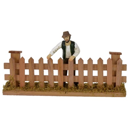 Hombre asomado 9 cm en resina Mundo Pesebres