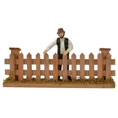 Hombre asomado 9 cm en resina Mundo Pesebres