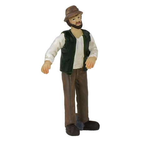 Hombre asomado 9 cm en resina Mundo Pesebres