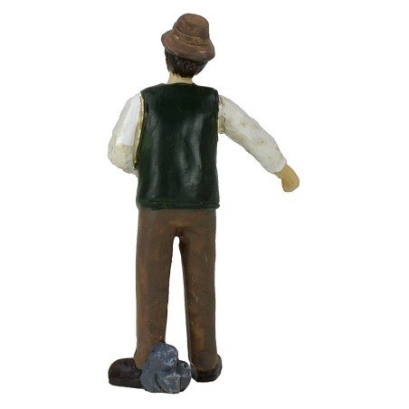 Hombre asomado 9 cm en resina Mundo Pesebres