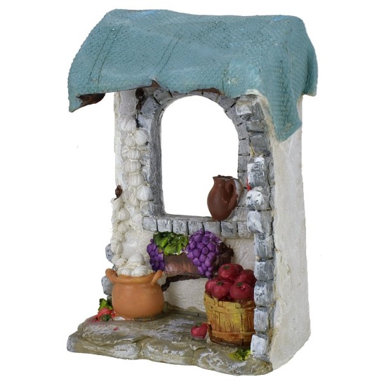Bottega del fruttivendolo in resina cm 10x4,5x14,8 h Mondo
