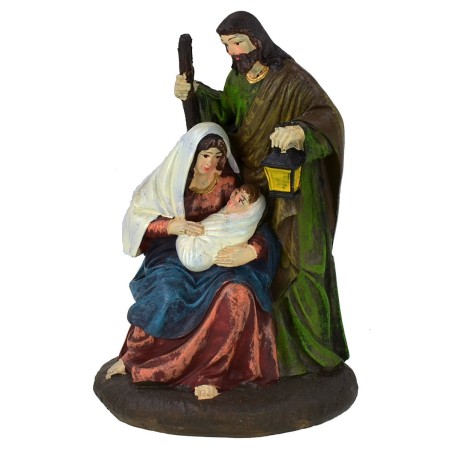 Natività in resina cm 9x7x13,5 h Mondo Presepi