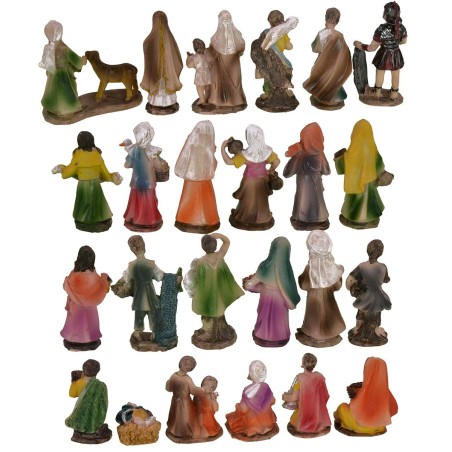 24 personajes de resina de 6,5 cm de altura Mundo Pesebres