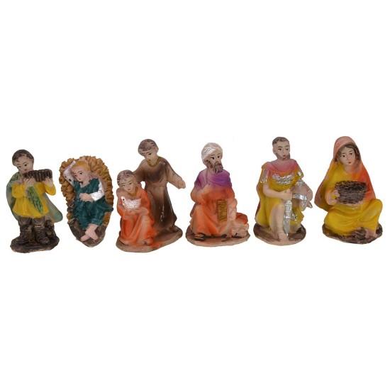 Set 24 personaggi in resina cm 6,5 h Mondo Presepi