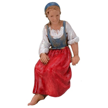 Donna in posizione seduta serie 10 cm Landi Moranduzzo Mondo