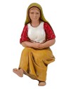 Donna seduta per asino serie 10 cm Landi Moranduzzo Mondo