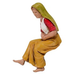 Seated woman for donkey series 10 cm Landi Moranduzzo 2