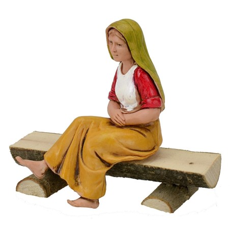 Seated woman for donkey series 10 cm Landi Moranduzzo