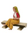 Donna seduta per asino serie 10 cm Landi Moranduzzo Mondo