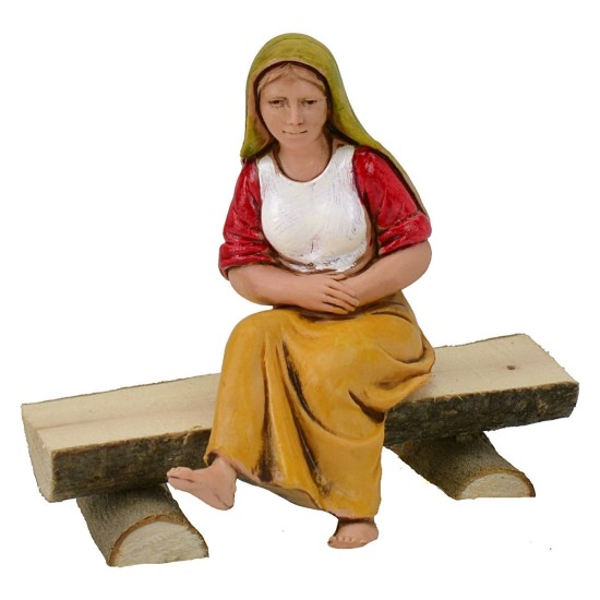 Mujer sentada para burro serie 10 cm Landi Moranduzzo Mundo