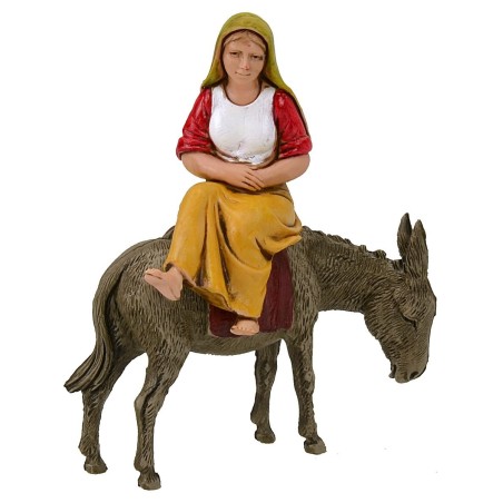 Seated woman for donkey series 10 cm Landi Moranduzzo