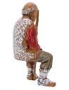 Hombre de 10 cm en posición sentado - Estatuas del belén.