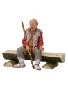 Hombre de 10 cm en posición sentado - Estatuas del belén.