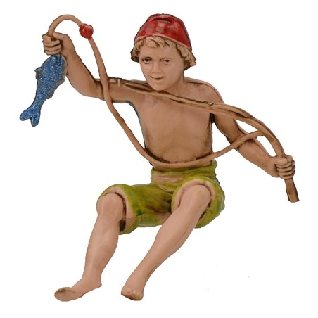 Pescatore seduto cm 10 Landi Mondo Presepi