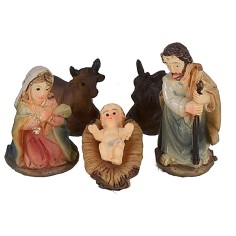 Natività 5 soggetti in resina serie 3,5 cm 2