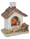 Forno con fuoco funzionante a batterie cm 9x6x10,8 h