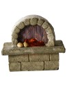 Round oven with battery-operated fire 10.8x6.2x9.6 cm h