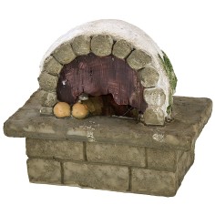 Horno redondo con fuego funcionando a pilas cm 10,8x6,2x9,6 h 2