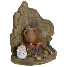 Bivouac with battery-operated fire 9.2x6.8x11.5 h cm