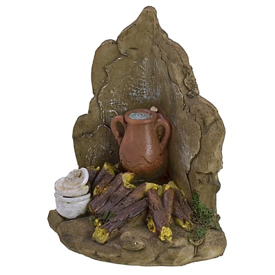 Bivouac with battery-operated fire 9.2x6.8x11.5 h cm