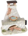 Chimenea con fuego funcionando a pilas cm 10x6x11 h